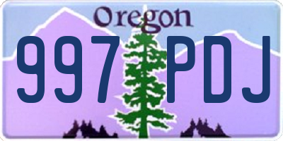 OR license plate 997PDJ