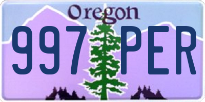 OR license plate 997PER