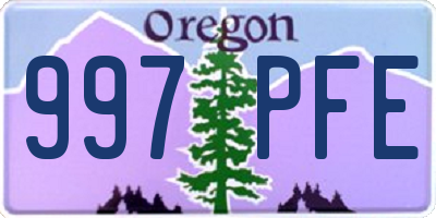OR license plate 997PFE
