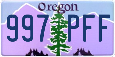 OR license plate 997PFF