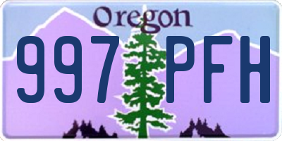 OR license plate 997PFH