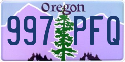 OR license plate 997PFQ