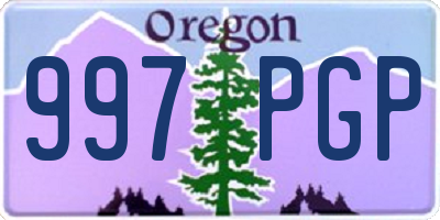 OR license plate 997PGP