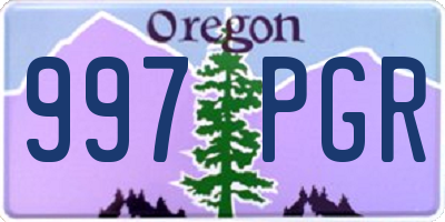 OR license plate 997PGR