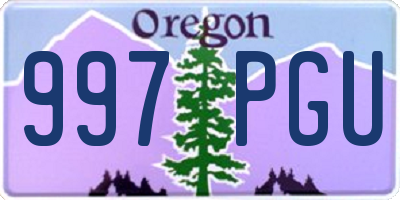 OR license plate 997PGU