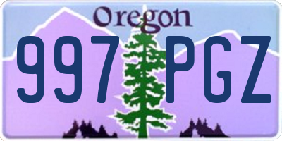 OR license plate 997PGZ