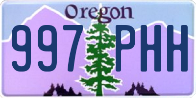 OR license plate 997PHH