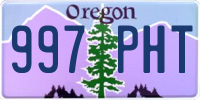 OR license plate 997PHT