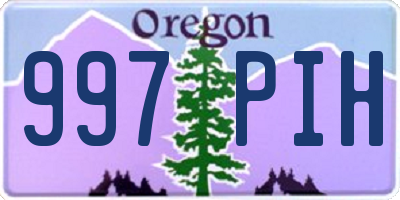OR license plate 997PIH