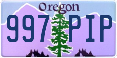 OR license plate 997PIP