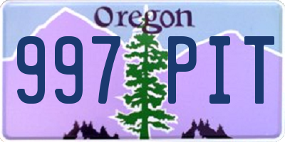 OR license plate 997PIT