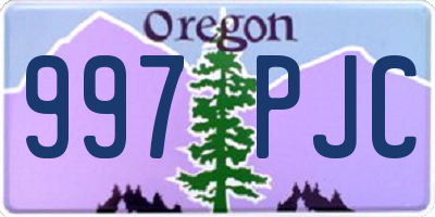 OR license plate 997PJC