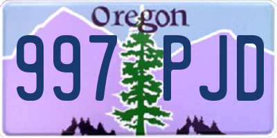 OR license plate 997PJD