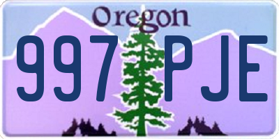 OR license plate 997PJE