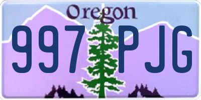 OR license plate 997PJG