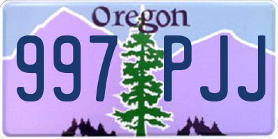 OR license plate 997PJJ