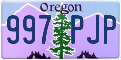 OR license plate 997PJP