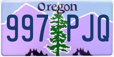 OR license plate 997PJQ