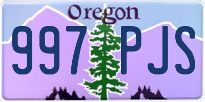 OR license plate 997PJS