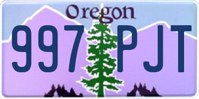 OR license plate 997PJT