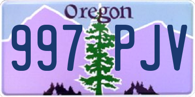 OR license plate 997PJV