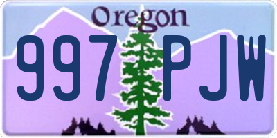 OR license plate 997PJW