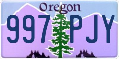 OR license plate 997PJY