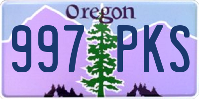OR license plate 997PKS