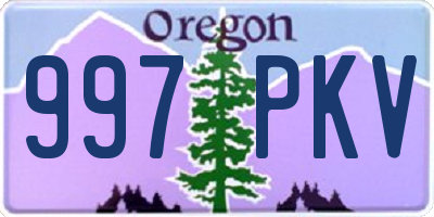OR license plate 997PKV