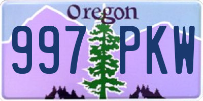 OR license plate 997PKW