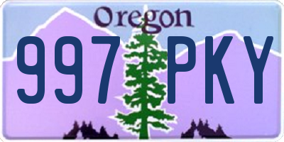 OR license plate 997PKY