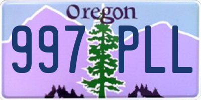 OR license plate 997PLL