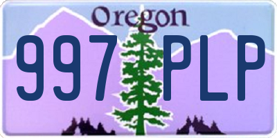 OR license plate 997PLP