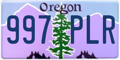 OR license plate 997PLR