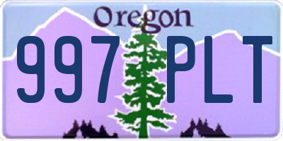 OR license plate 997PLT