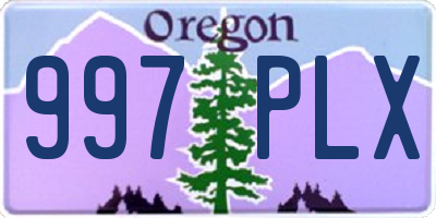 OR license plate 997PLX