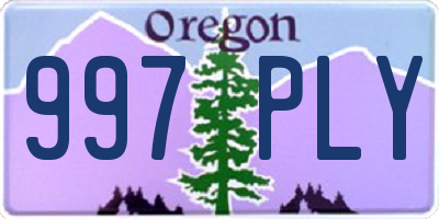 OR license plate 997PLY