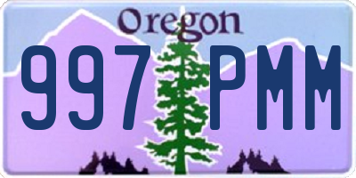 OR license plate 997PMM