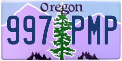 OR license plate 997PMP