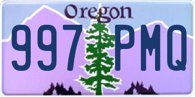 OR license plate 997PMQ