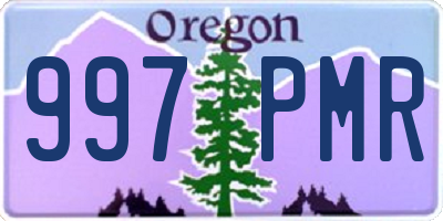 OR license plate 997PMR