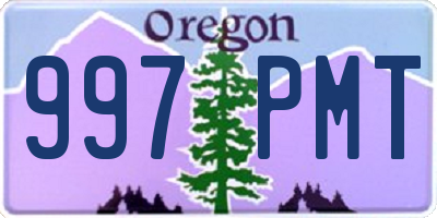 OR license plate 997PMT