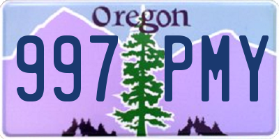 OR license plate 997PMY