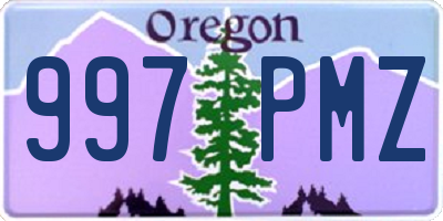 OR license plate 997PMZ