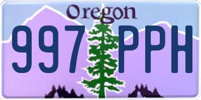 OR license plate 997PPH