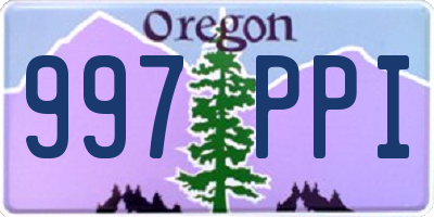 OR license plate 997PPI