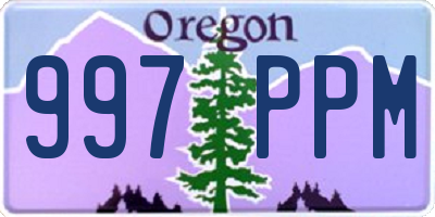 OR license plate 997PPM