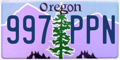 OR license plate 997PPN