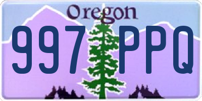 OR license plate 997PPQ