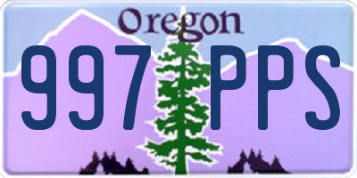 OR license plate 997PPS
